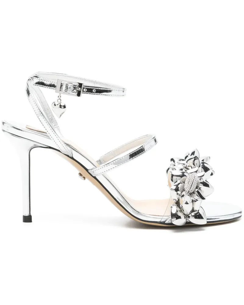 Mach & Mach Sandalen mit Herzanhänger 80mm - Silber Silber