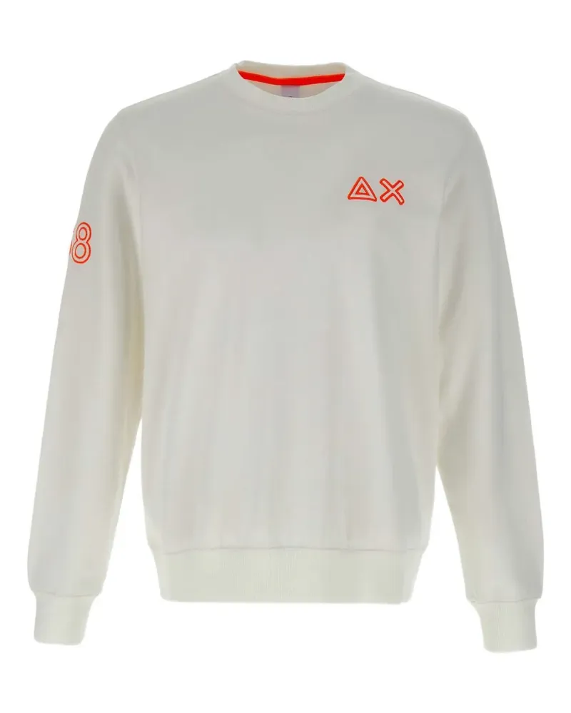 Sun68 Sweatshirt mit Logo-Stickerei - Weiß Weiß