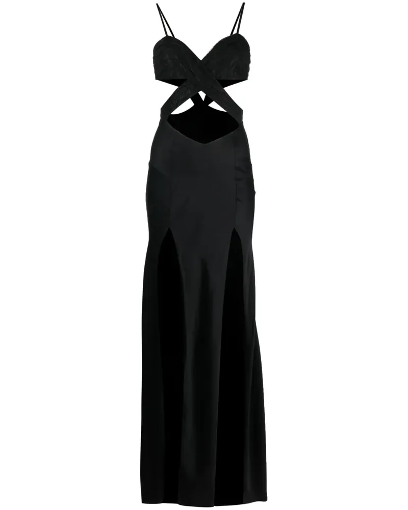 Amen Abendkleid mit Cut-Outs - Schwarz Schwarz