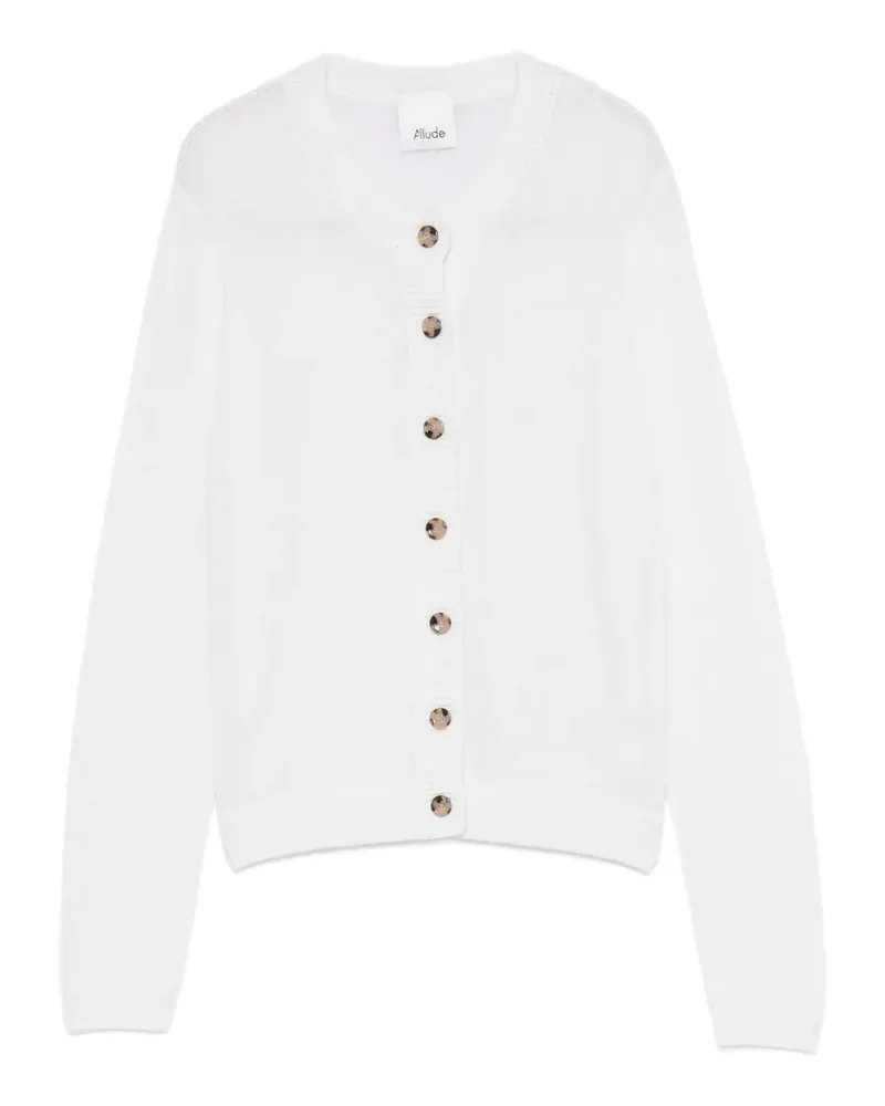 ALLUDE Fein gestrickter Cardigan - Nude Nude