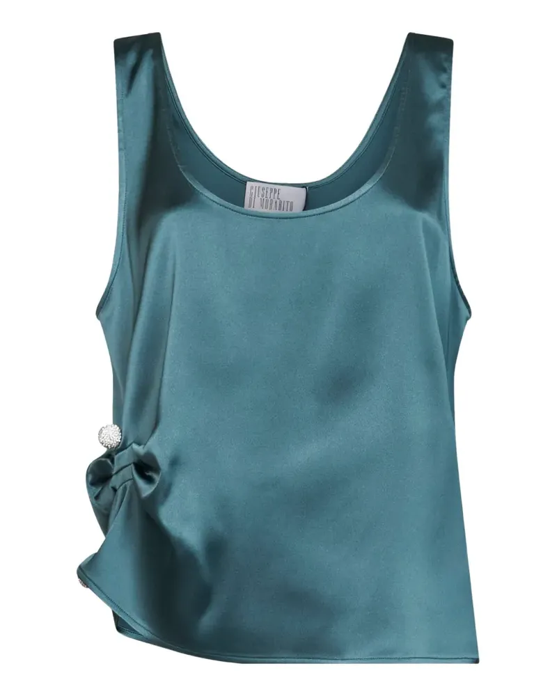 Giuseppe di Morabito crystal-embellished draped top - Blau Blau