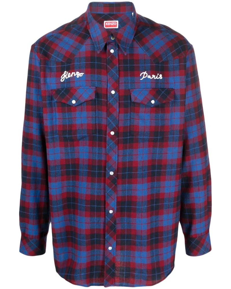 Kenzo Hemd mit Karomuster - Blau Blau