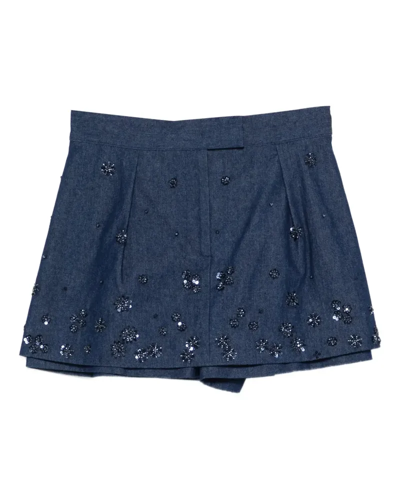 Maje Shorts mit Pailletten - Blau Blau