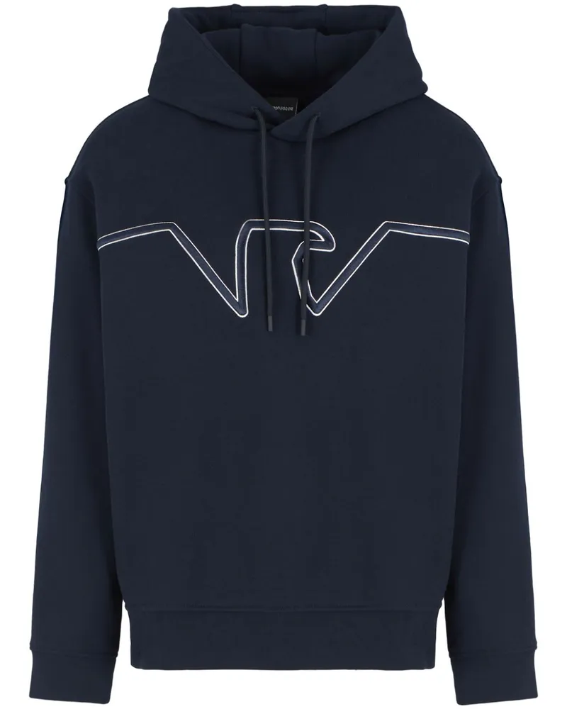 Emporio Armani Hoodie mit Logo-Prägung - Blau Blau
