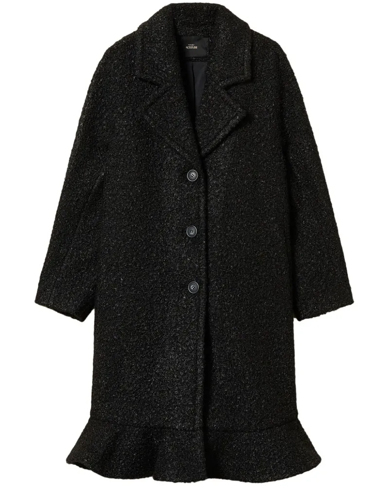Twin-Set Einreihiger Mantel - Schwarz Schwarz