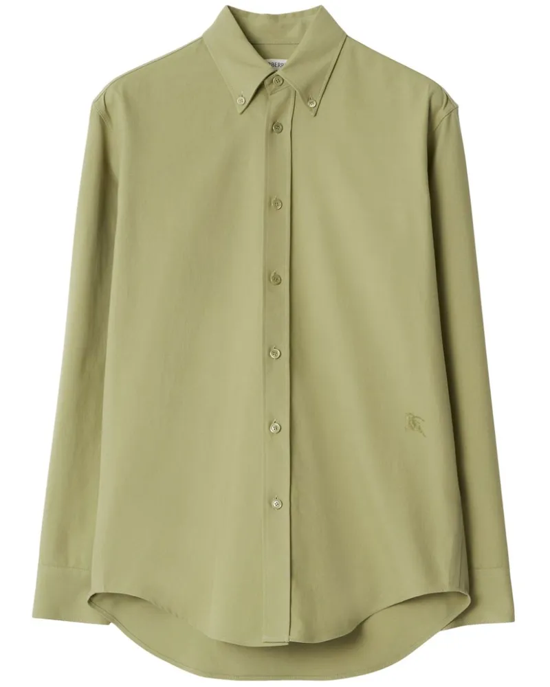Burberry Hemd mit Logo-Stickerei - Grün Grün