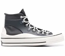 High-Top-Sneakers mit Kontrastsohle - Grau