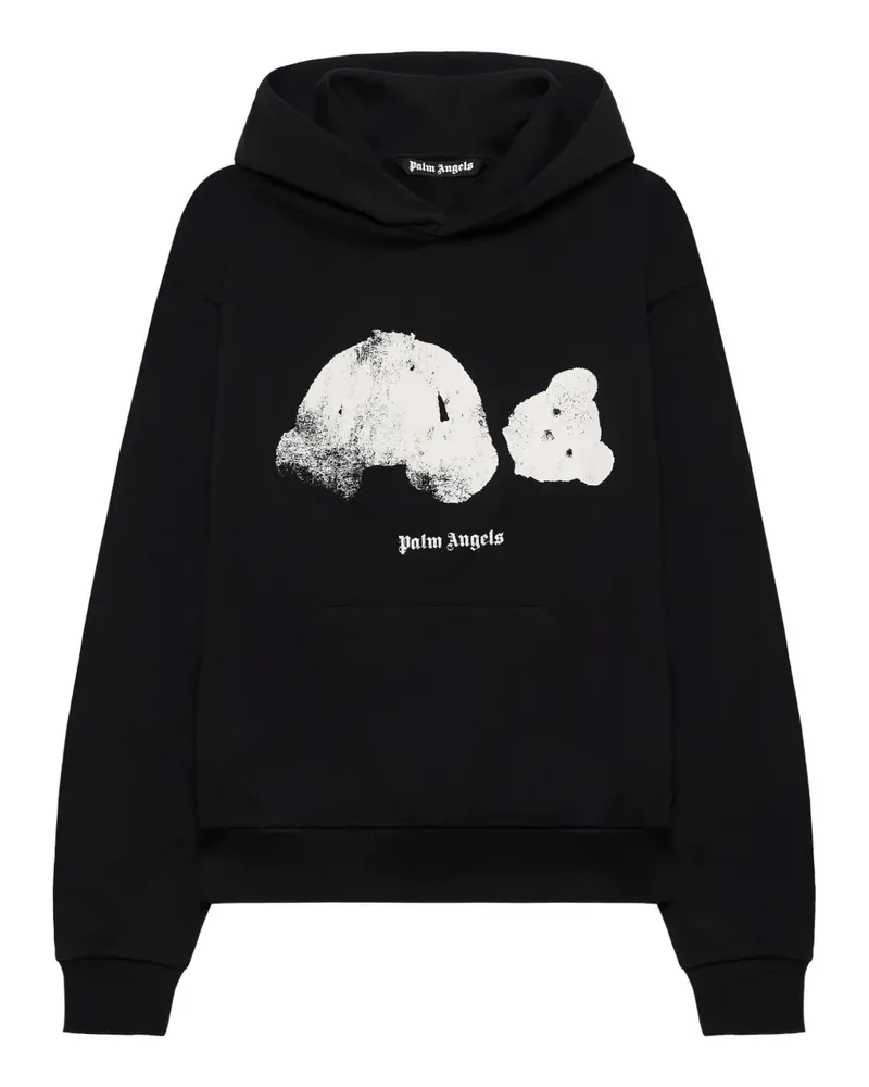Palm Angels Spray Broken Bear graphic hoodie - Schwarz Schwarz