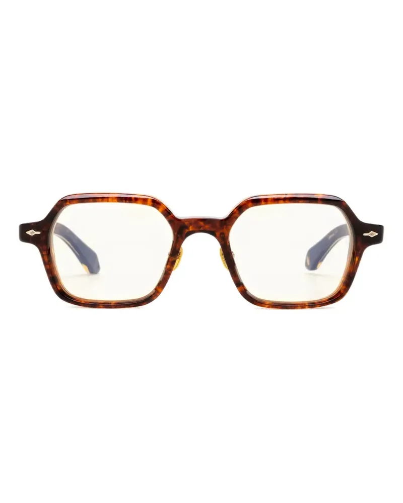 Jacques Marie Mage Holden Brille mit geometrischem Gestell - Braun Braun