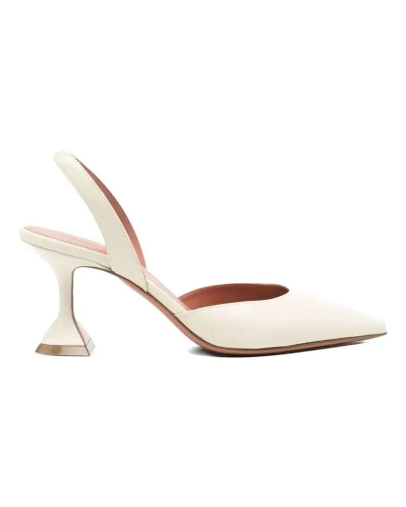 Amina Muaddi pointed-toe slingback heeled pumps - Weiß Weiß