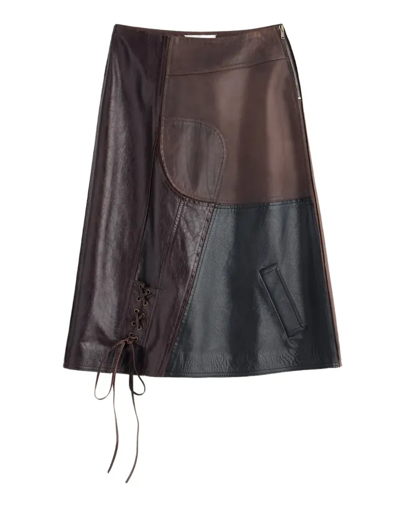 Maison Margiela Midirock im Patchwork-Look - Braun Braun