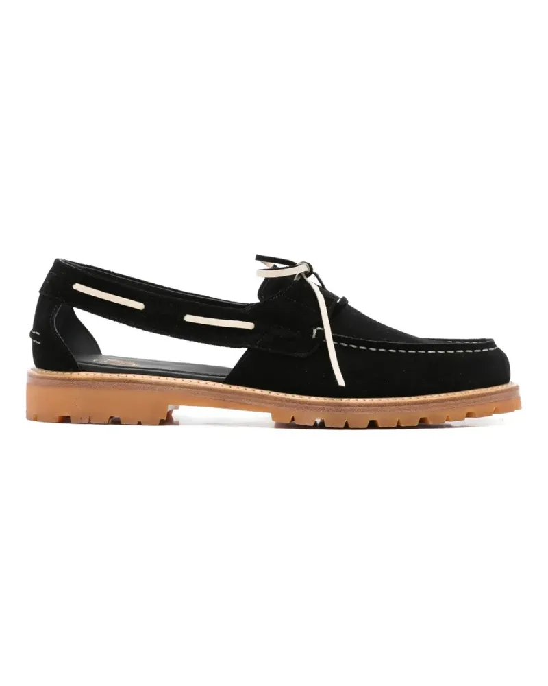 A Kind Of Guise cut-out boat shoes - Schwarz Schwarz