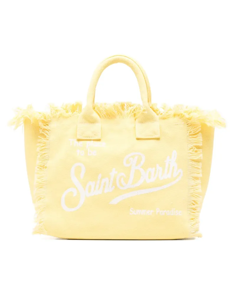 MC2 Saint Barth Colette Tote Bag mit Fransen - Gelb Gelb
