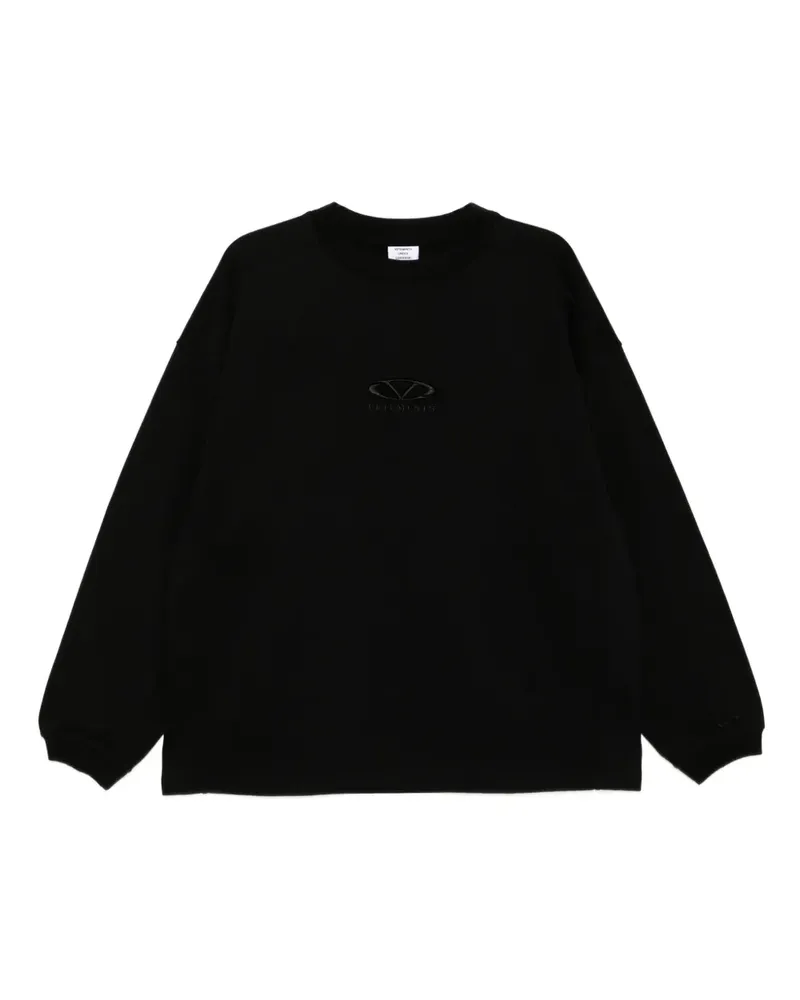VETEMENTS Hoodie mit ovalem Logo - Schwarz Schwarz