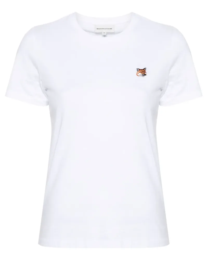Kitsuné T-Shirt mit Fuchs-Motiv - Weiß Weiß