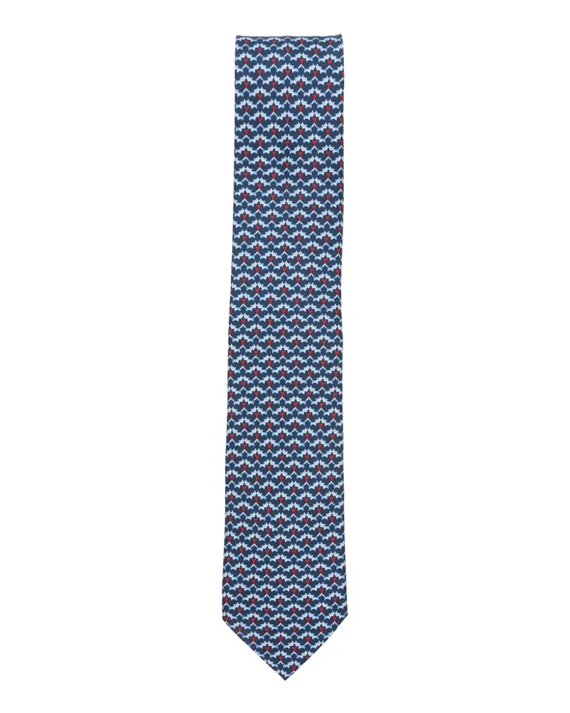 Ferragamo patterned silk tie - Blau Blau