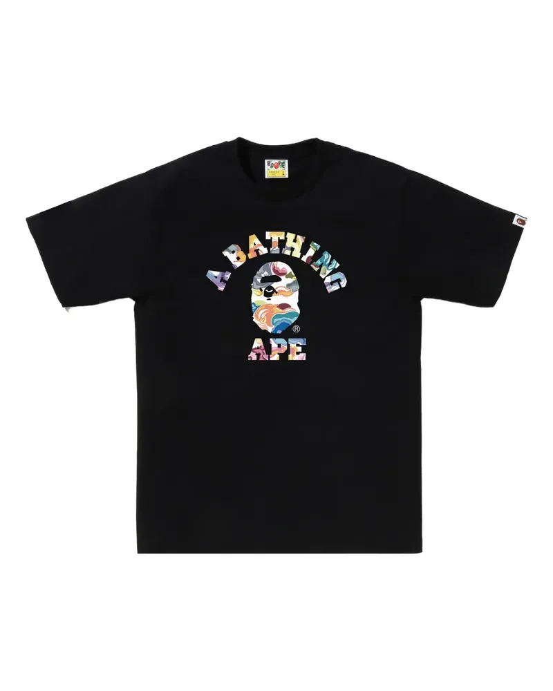 BAPE T-Shirt mit Logo - Schwarz Schwarz