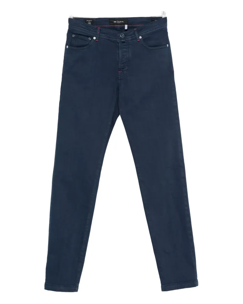 Kiton Tapered-Hose aus Baumwolle - Blau Blau