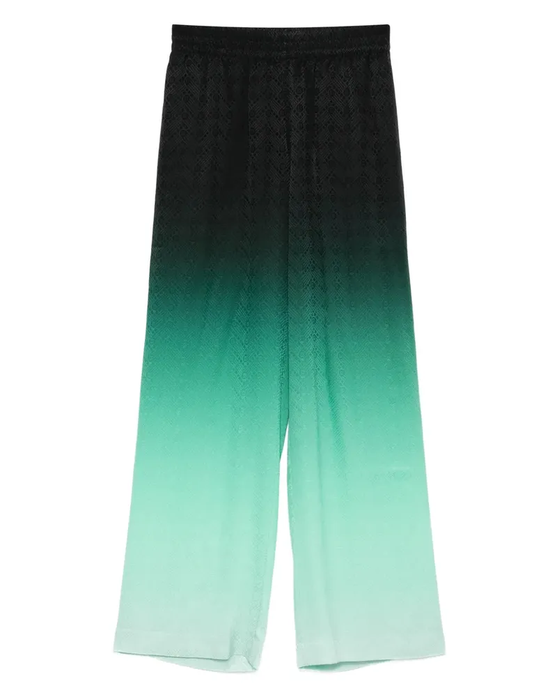 Casablanca Paris Seidenhose aus Gradient Ping Pong-Jacquard - Schwarz Schwarz