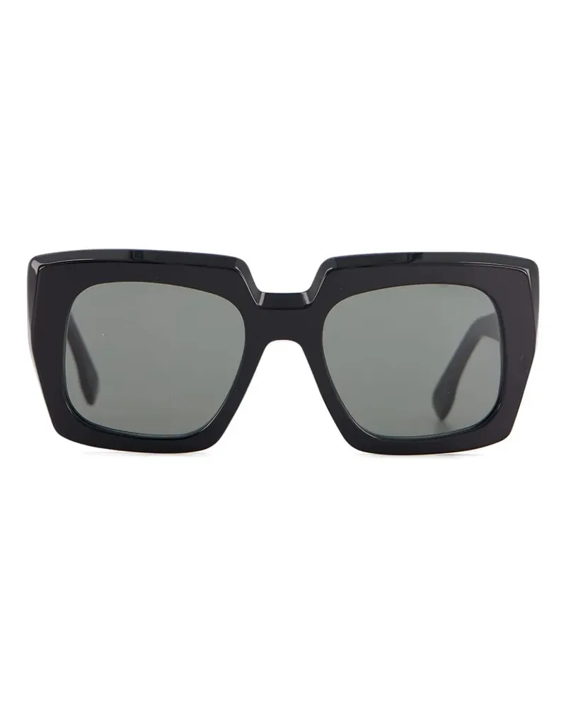 RETROSUPERFUTURE Sonnenbrille mit eckigem Gestell - Schwarz Schwarz