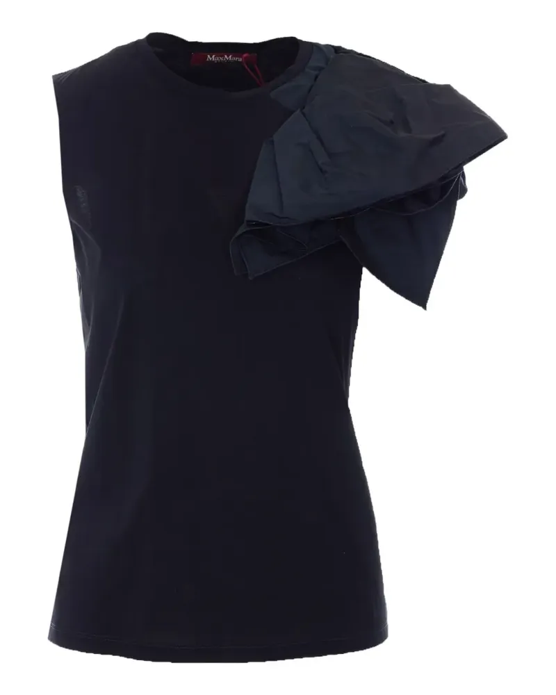Max Mara ruffled-detail sleeveless top - Blau Blau