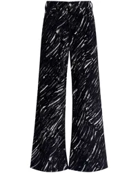 Marni Wide-Leg-Hose mit Print Schwarz