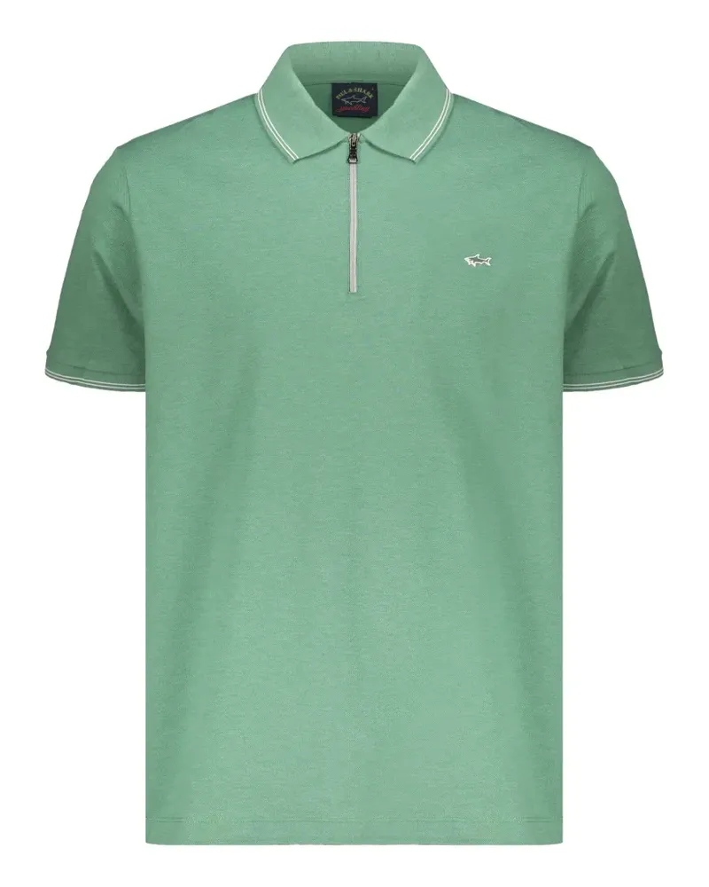 Paul & Shark raised-collar short-sleeve polo shirt - Grün Grün