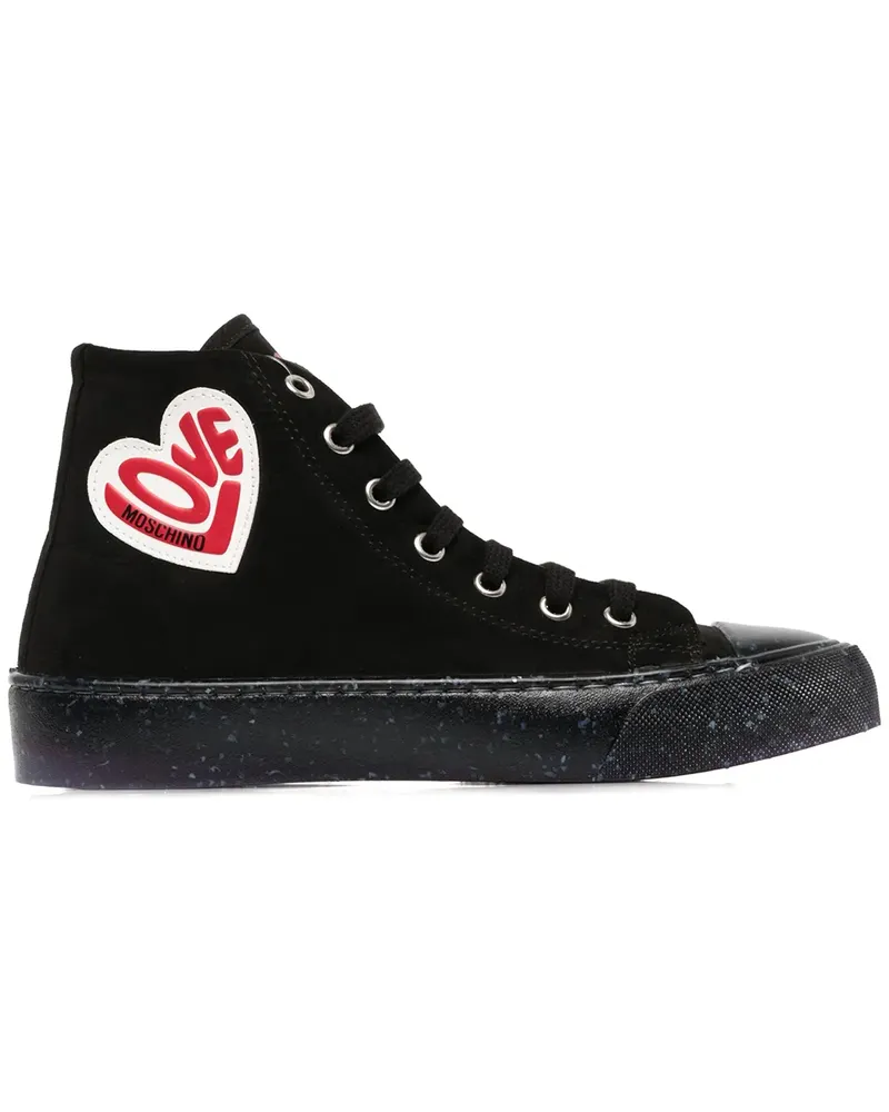 Moschino High-Top-Sneakers mit Logo - Schwarz Schwarz