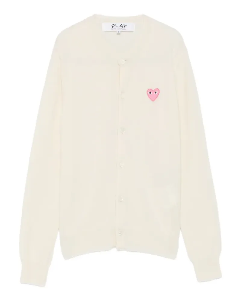 Comme des Garçons heart-patch cardigan - Nude Nude