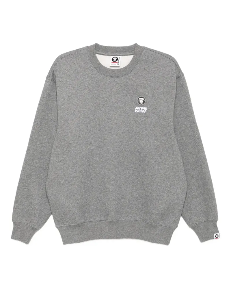 BAPE Sweatshirt mit Logo-Applikation - Grau Grau