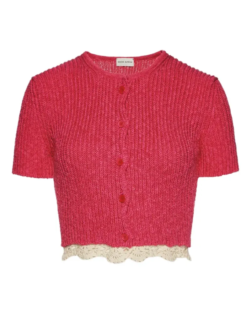 Magda Butrym Cropped-Cardigan mit Knopfleiste - Rosa Rosa