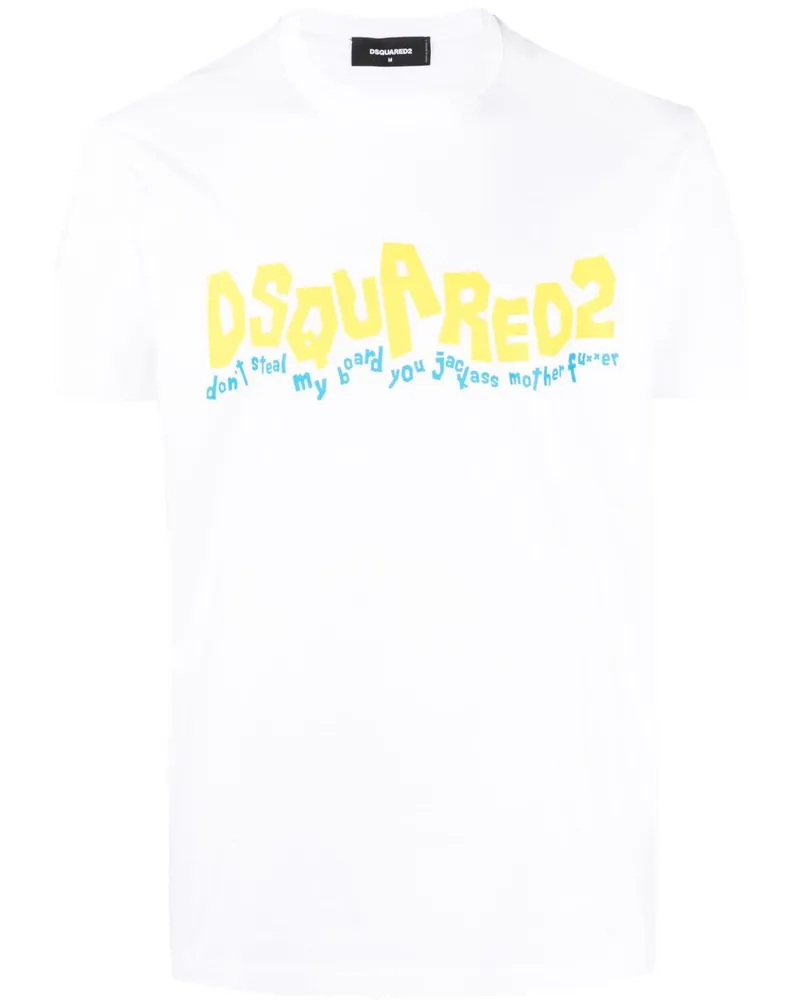 Dsquared2 T-Shirt mit grafischem Print - Weiß Weiß