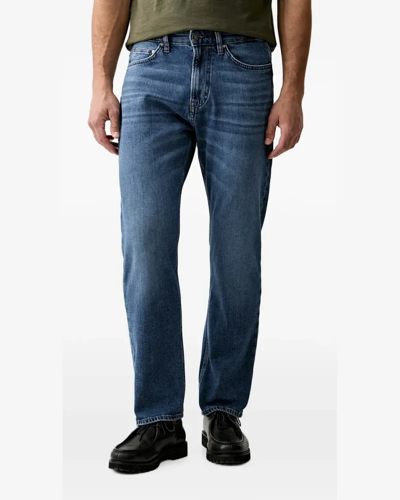 JOOP! faded-effect logo-patch jeans - Blau Blau