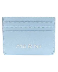 Marni Kartenetui mit Logo-Stickerei Blau