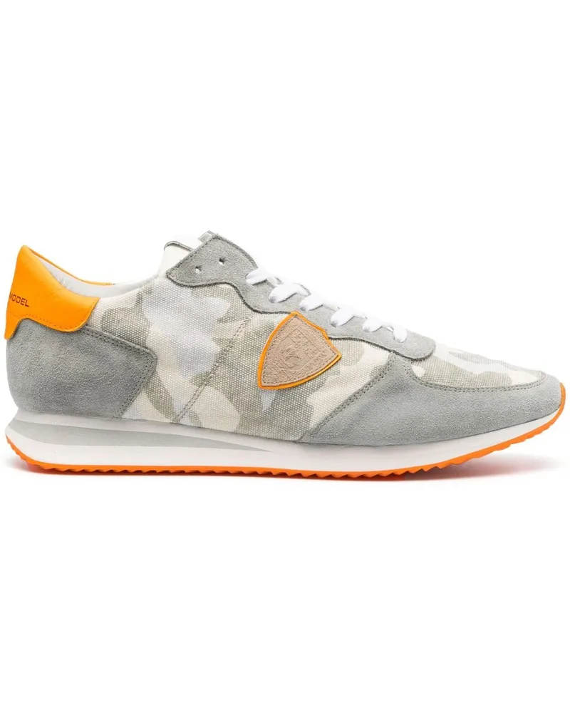 Philippe Model Sneakers mit Camouflage-Einsatz - Grau Grau