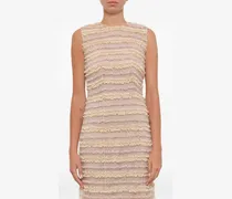 Kleid mit rundem Ausschnitt - Nude