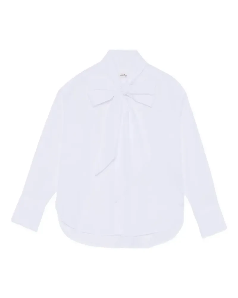 ottod’Ame Langarmshirt mit Schleife - Weiß Weiß
