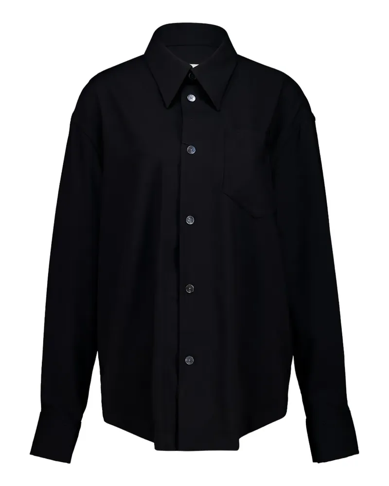 AMI Paris sharp-collar shirt - Schwarz Schwarz