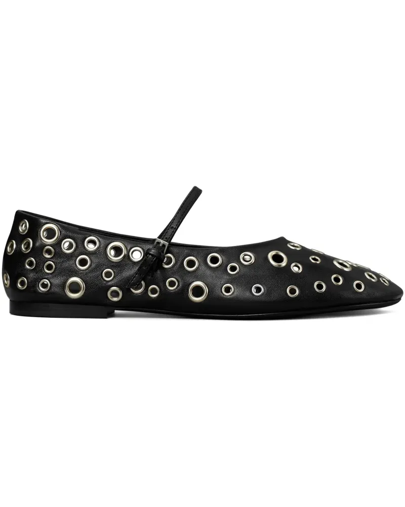 Tory Burch Ballerinas mit Ösendetail - Schwarz Schwarz