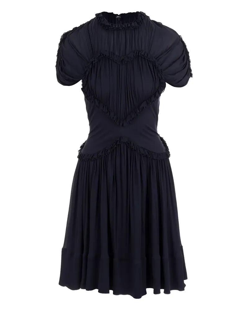 Victoria Beckham Gerafftes Midikleid in Herzform - Blau Blau