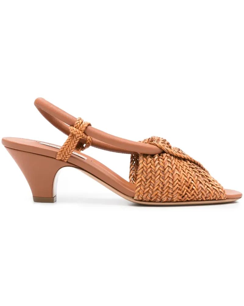Casadei Gewebte Muny Slingback-Sandalen 50mm - Braun Braun