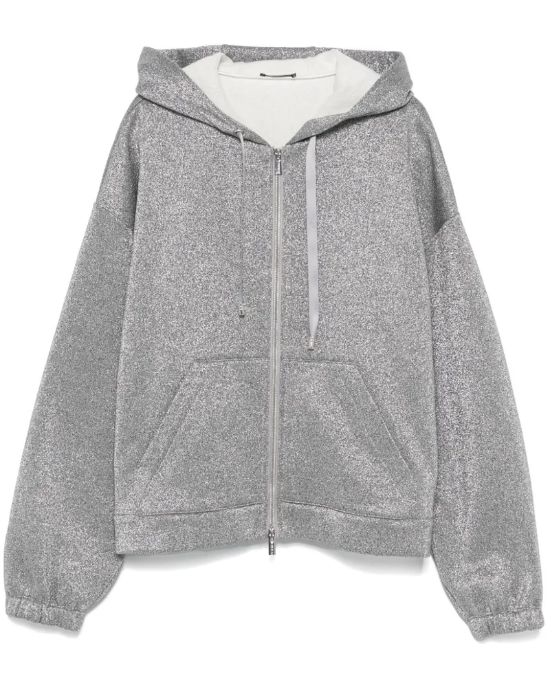 Peserico Hoodie mit Metallic-Effekt - Silber Silber
