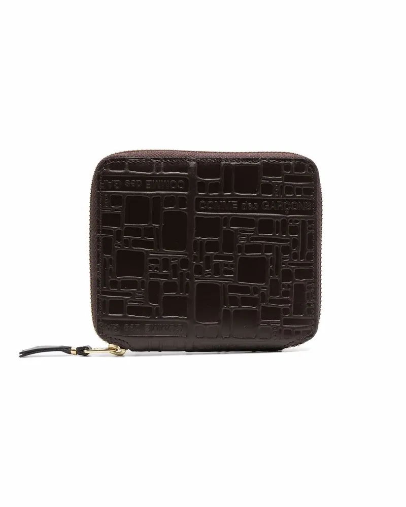 Comme des Garçons Portemonnaie mit Logo-Prägung - Braun Braun