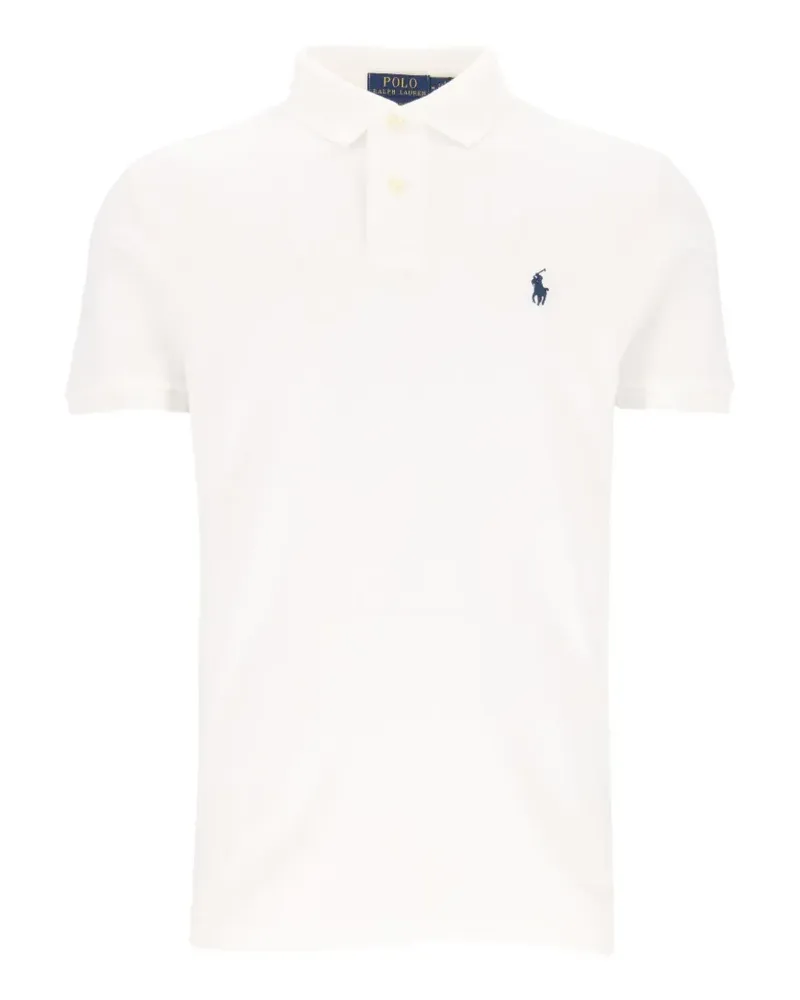 Ralph Lauren Schmales The Iconic Custom Poloshirt - Weiß Weiß