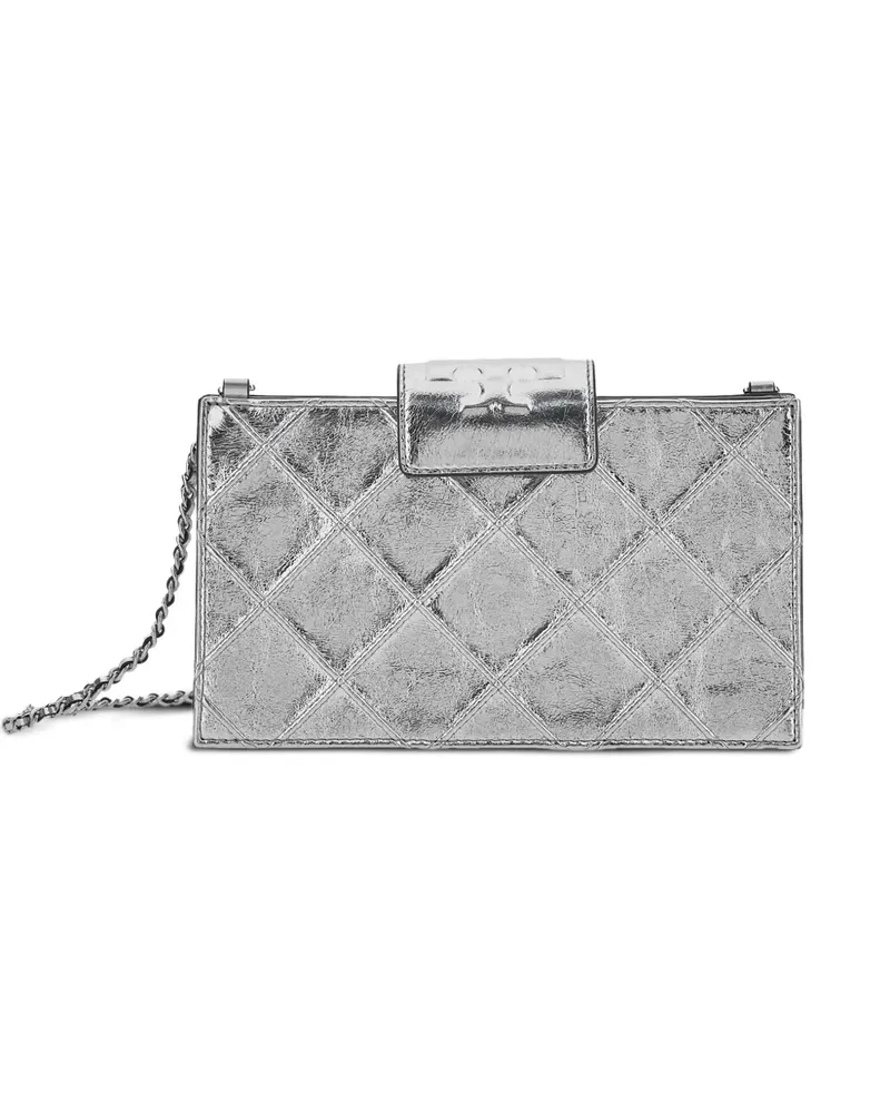 Tory Burch Mini Fleming Umhängetasche - Silber Silber