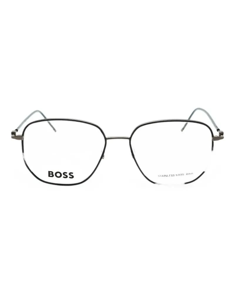 HUGO BOSS geometric-frame glasses - Silber Silber