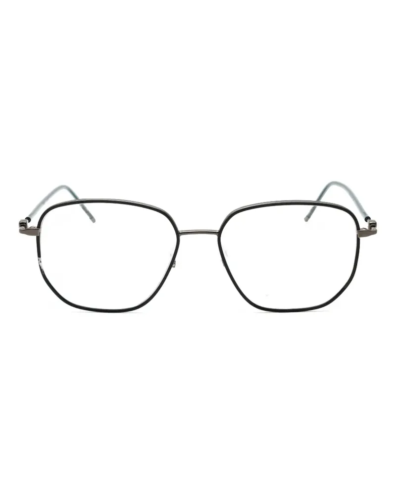 HUGO BOSS Brille mit geometrischem Gestell - Silber Silber