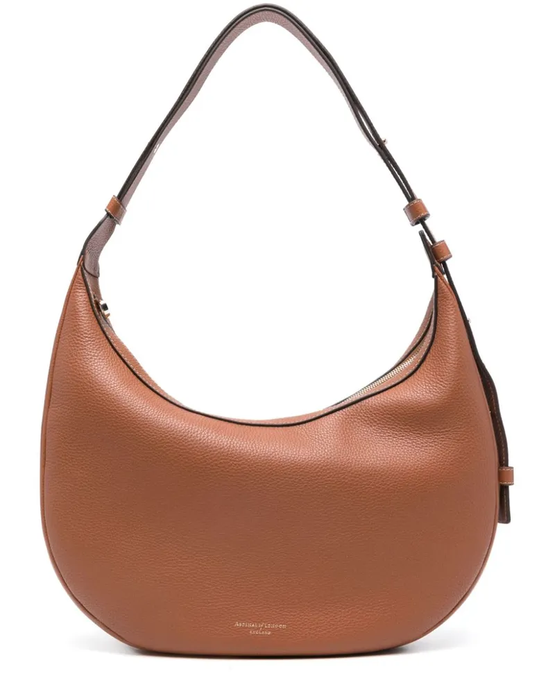 Aspinal of London Hudson Crescent Schultertasche - Braun Braun