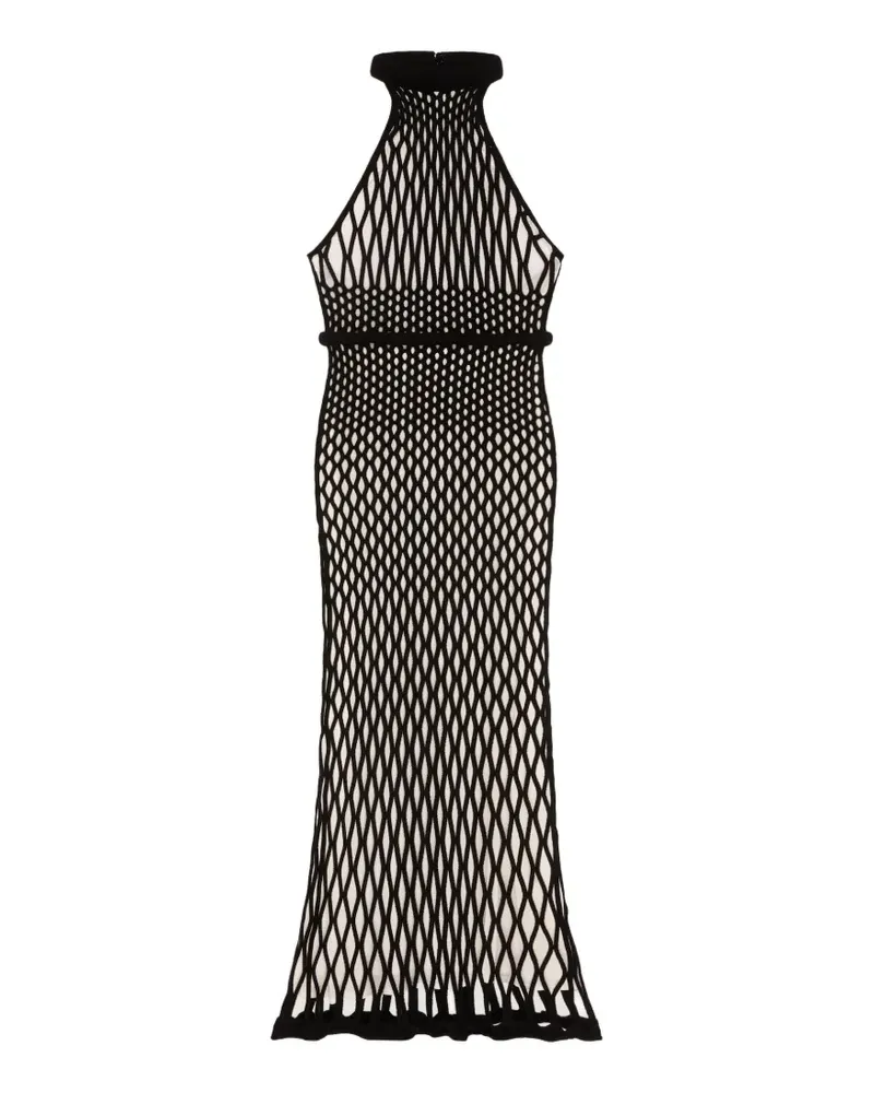 Givenchy open-knit halterneck maxi dress - Schwarz Schwarz