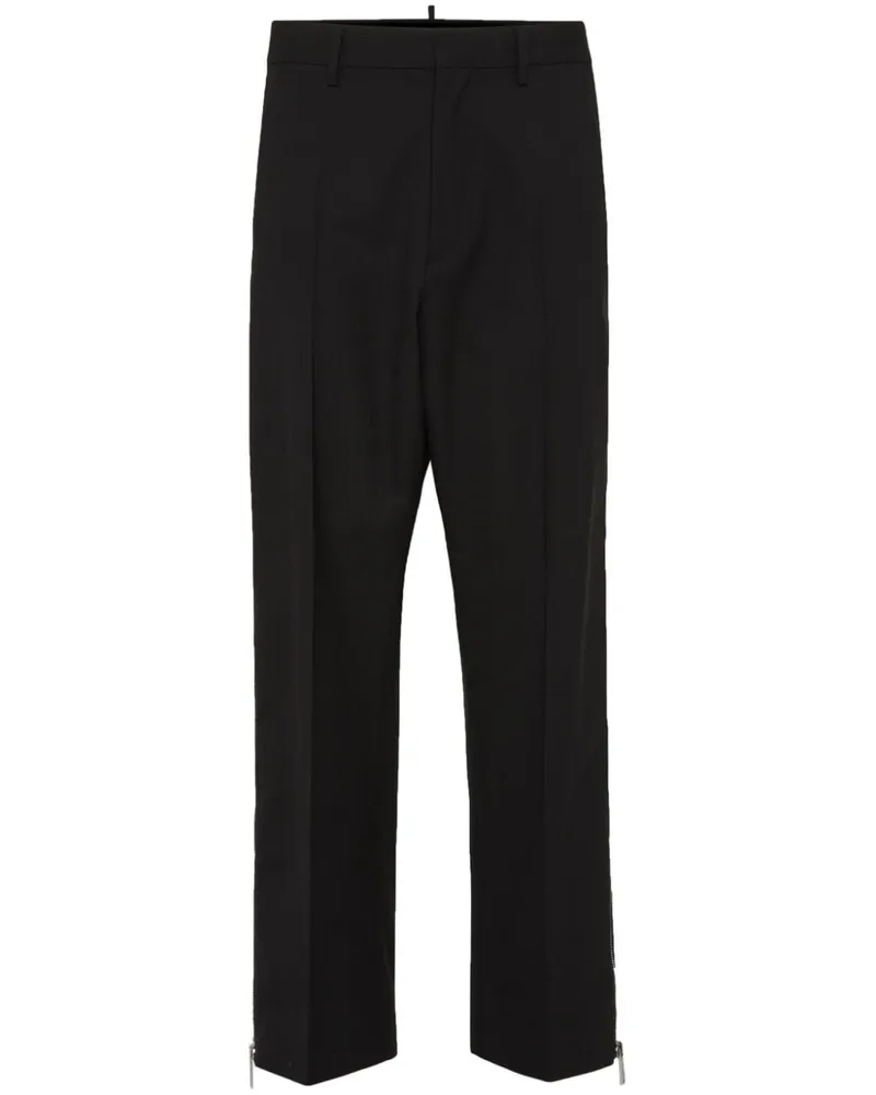 Dsquared2 Klassische Bundfaltenhose - Schwarz Schwarz